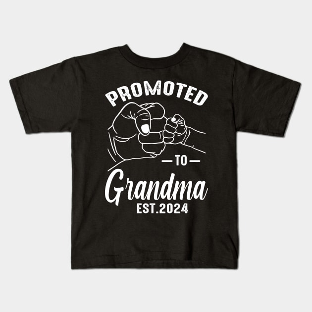 Promoted To Grandma 2024 Kids T-Shirt by eyelashget